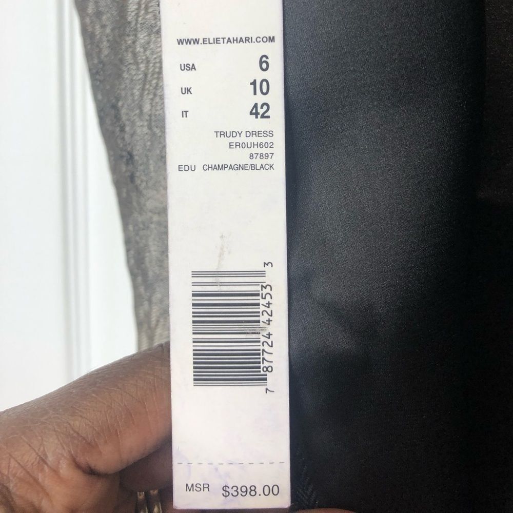 NWT Elie Tahari sleeveless sheath silver midi dress, size 6 - Picture 11 of 14